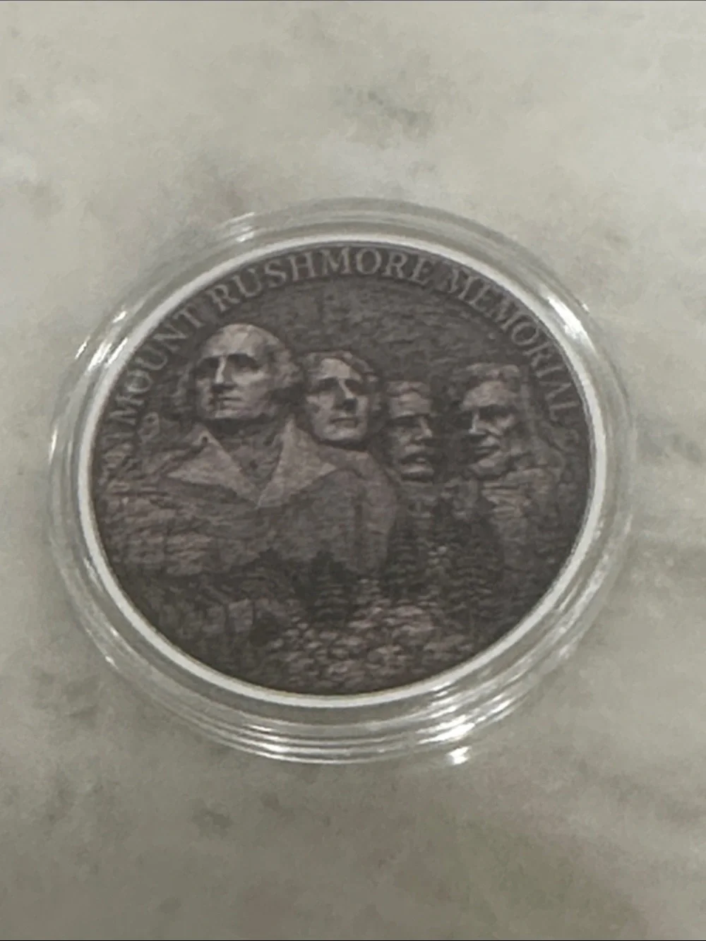 Men's Black Mount Rushmore Commemorative Coin